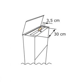 Casuta postala triunghiulara de exterior cu usa din inox Palizada InoxDoor IOS 8