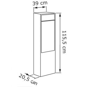 Cutie postala din inox cu inchizatoare cilindrica Cabos Inox IOS 2