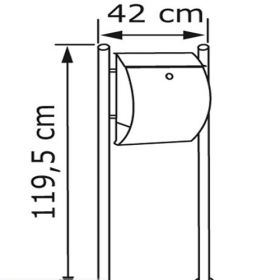 Cutie postala fabricata din otel inoxidabil cu design elegant Comondu Inox IOS 3