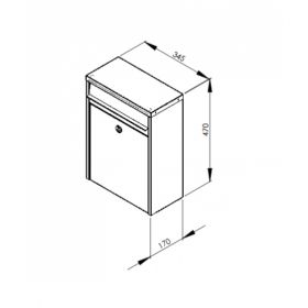 Cutii postale din otel galvanizat cu fanta pentru ziare si reviste Gibson MEF 5