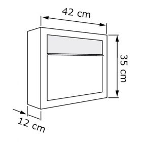 Casute postale pentru scari de bloc cu patru compartimente din otel inoxidabil Monarda IOS 4