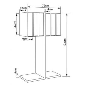 Casute postale pentru scari de bloc si apartamente cu 6 sloturi si fixare la sol Wishbone IOS 6