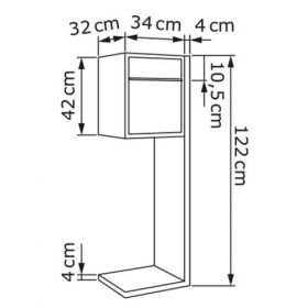 Cutie postala cu montare la sol si clapete din inox pentru exteriorul casei Quince IOS 8