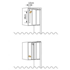 Cutie postala tripla cu picior suport inclus si clapete din inox pentru casa si bloc Saponaria IOS 6