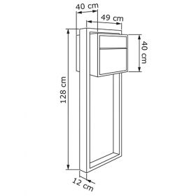 Cutii postale de exterior cu clapeta din inox si suport inclus Lobelia IOS 6