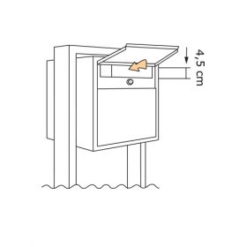 Cutii postale de exterior cu clapeta din inox si suport inclus Lobelia IOS 7