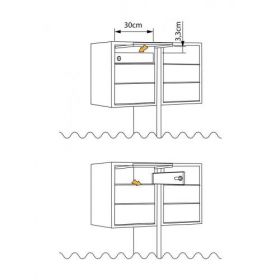 Nolana IOS - casute postale din otel si inox cu 6 soluri de corespondenta pentru blocuri 8