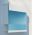 Cutie postala din otel vopsit cu pulbere si sticla acrilica albastra Cuaro IOS 3